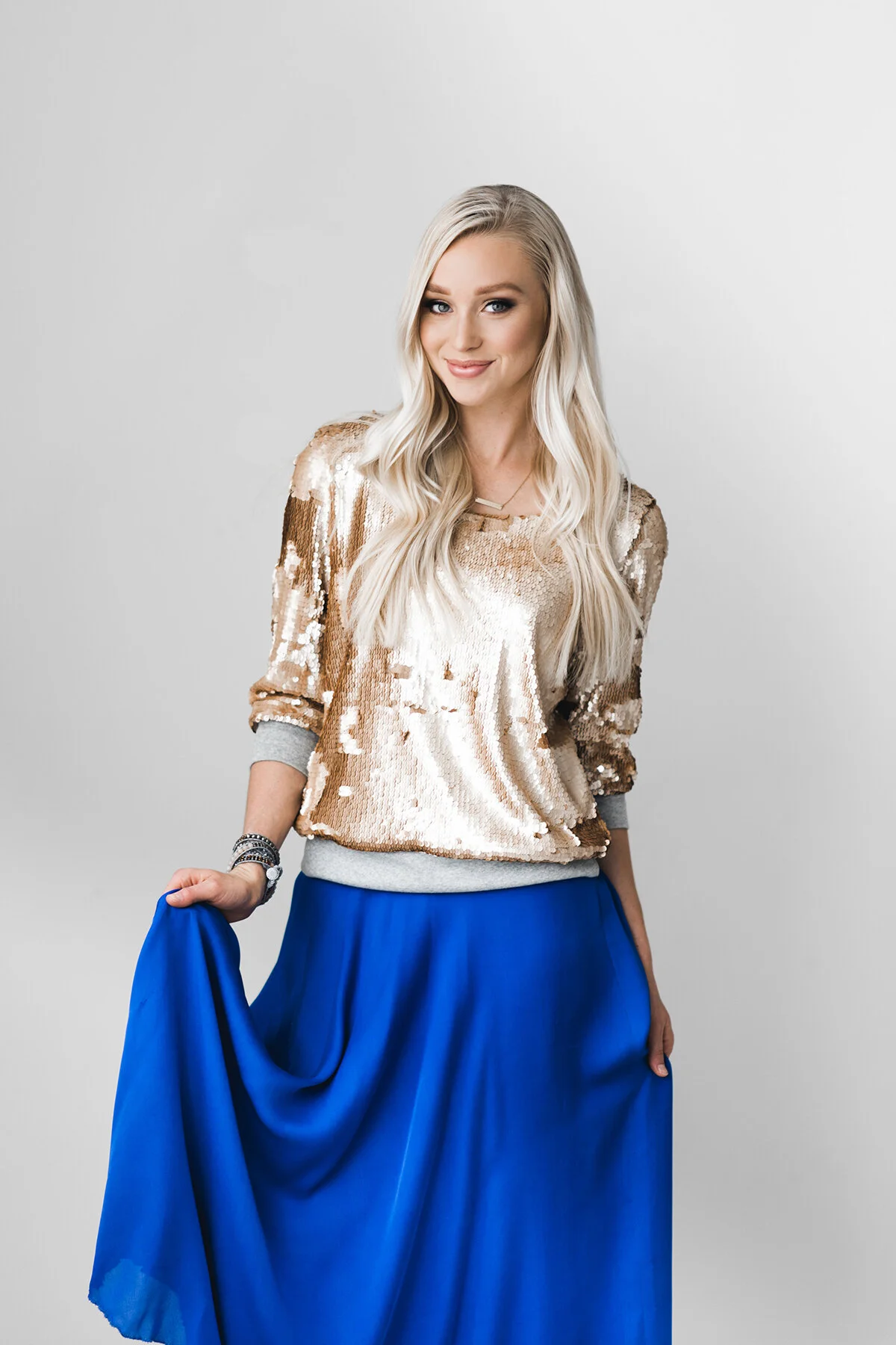 gold sequin mermaid maxi skirt BLOG Bree Lena